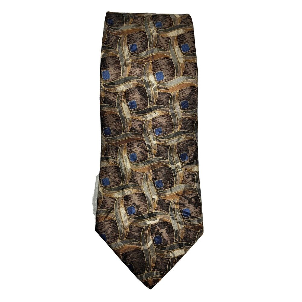 J Ferrar Mens Silk Necktie Made Italy Business Workwear Suit Formal Preppy